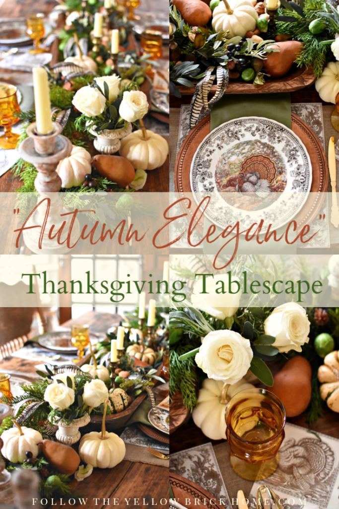 Autumn Elegance Thanksgiving Tablescape Beautiful French Country Thanksgiving table setting ideas easy Thanksgiving To Christmas decor
