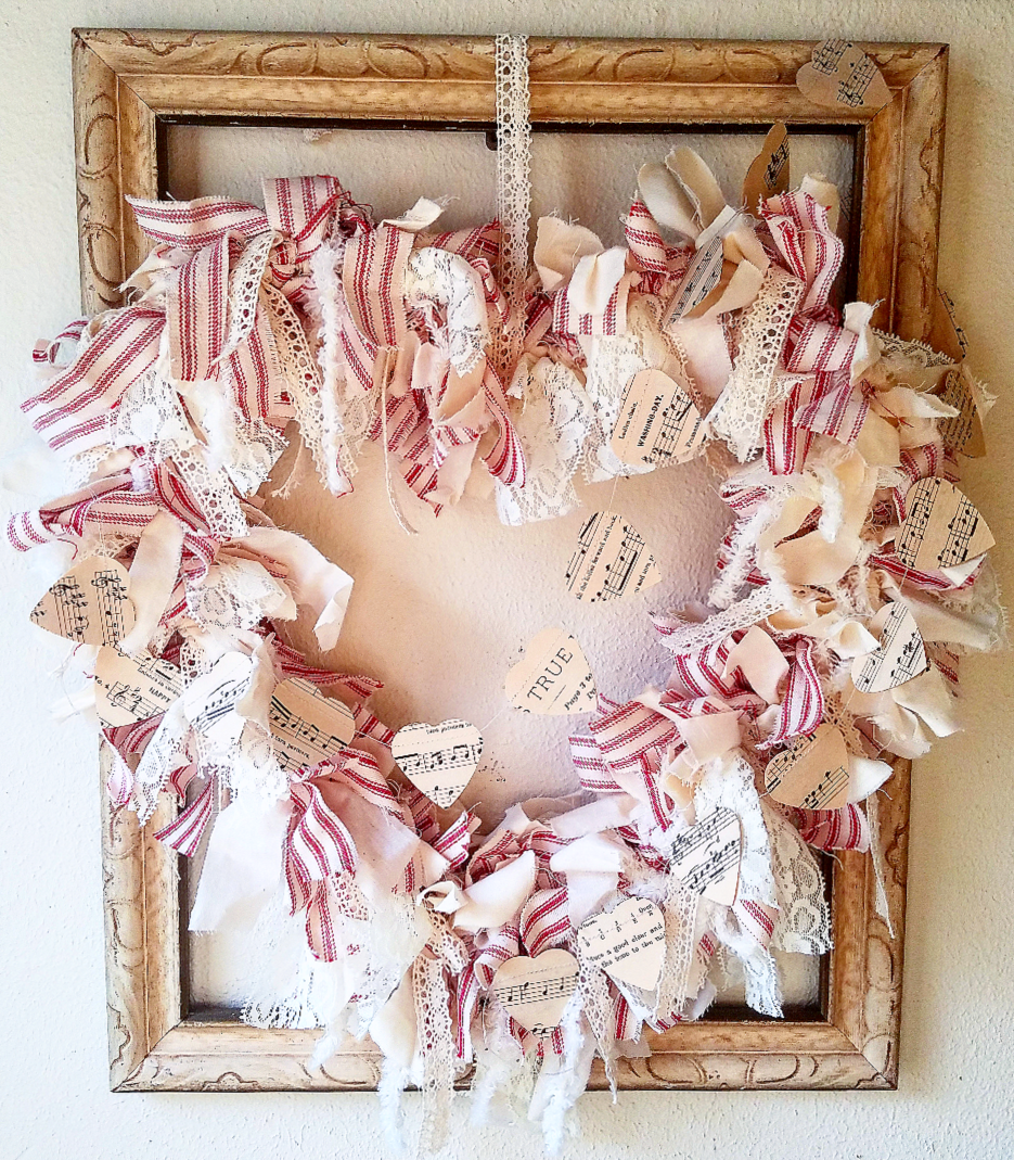 Reversible Heart Baking Pan Wreath - Color Me Thrifty