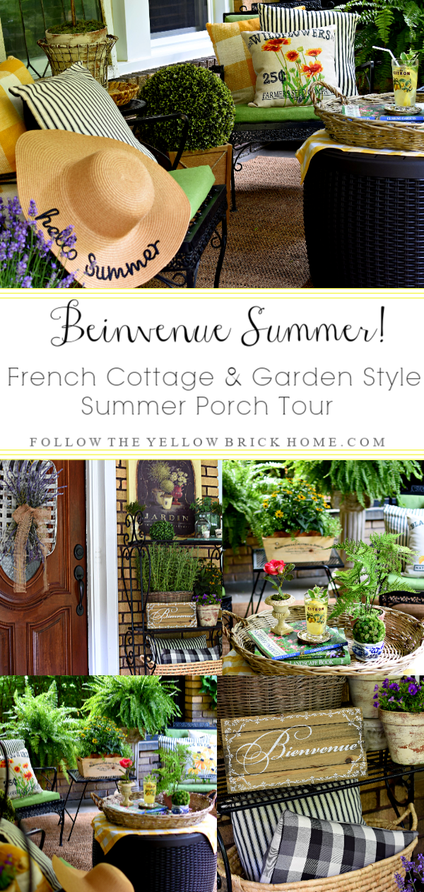 Summer Front Porch and Cottage Style Garden