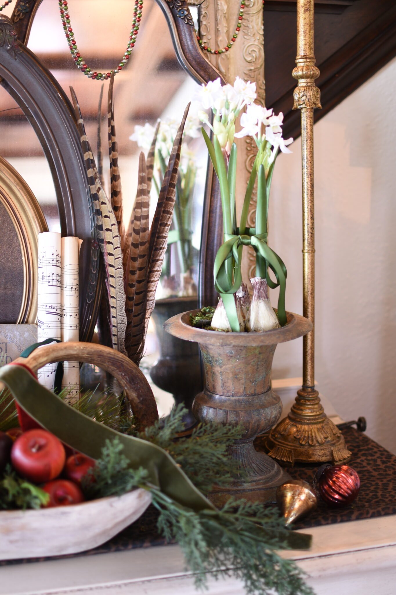 Follow The Yellow Brick Home Winter Decorating with Paperwhites