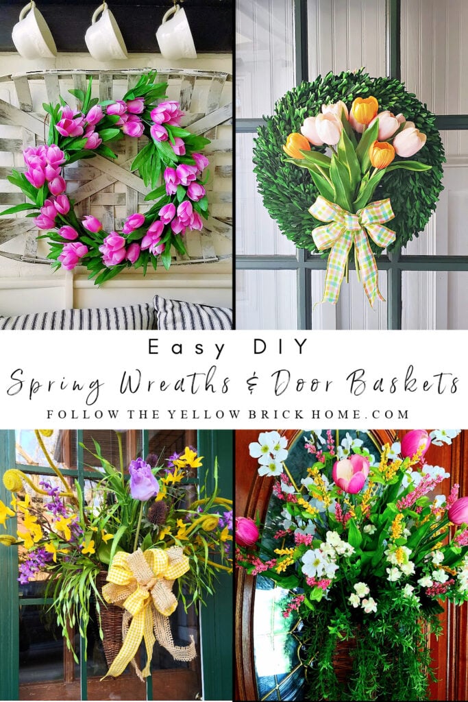 Spring Door Basket - April Pinterest Challenge - A Stroll Thru Life