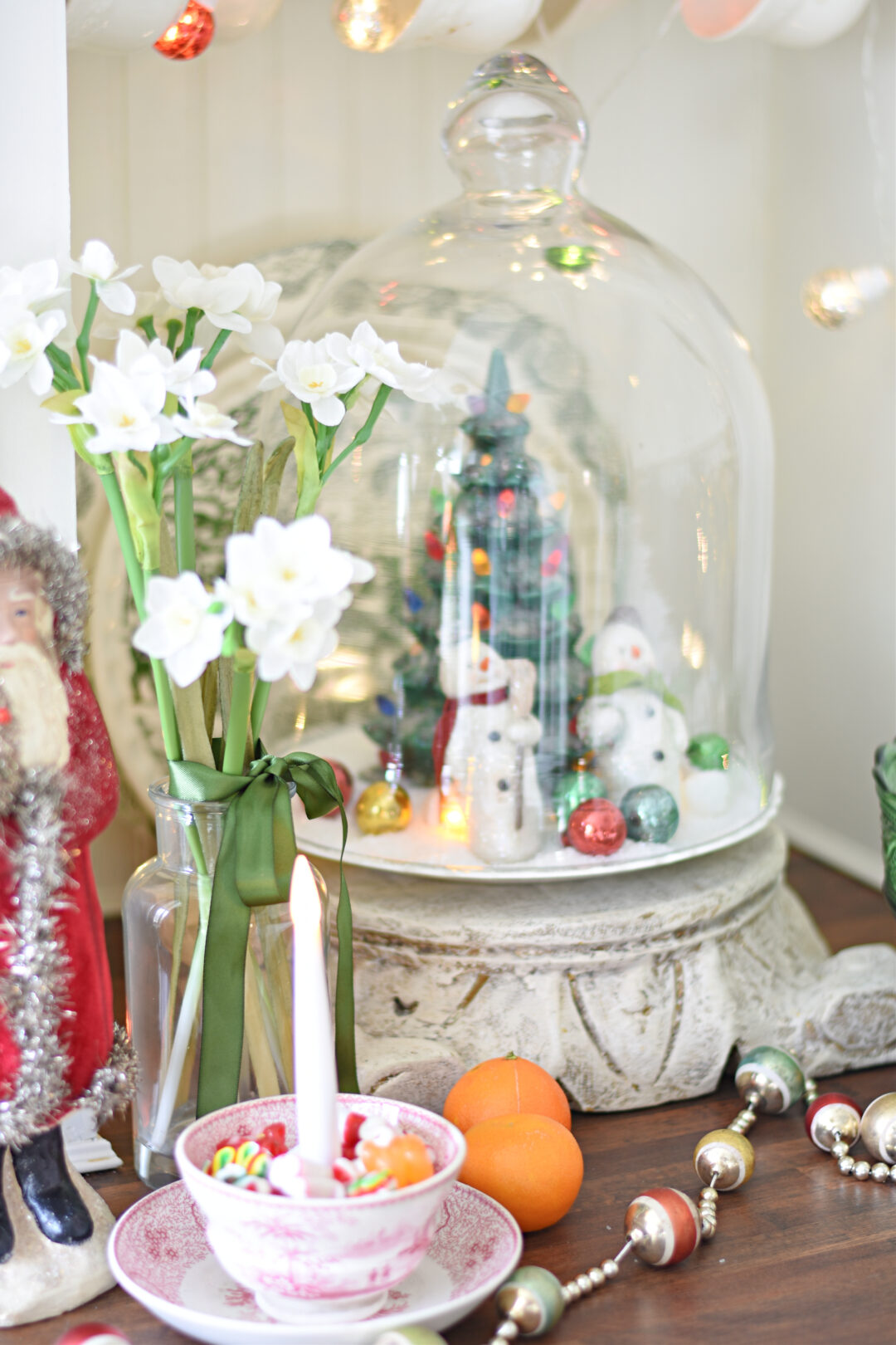 Follow The Yellow Brick Home - Christmas snowman cloche vintage tree ...