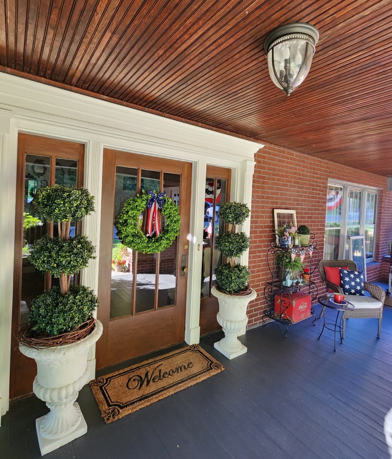 Follow The Yellow Brick Home - Festive Patriotic Porch Decorating Ideas