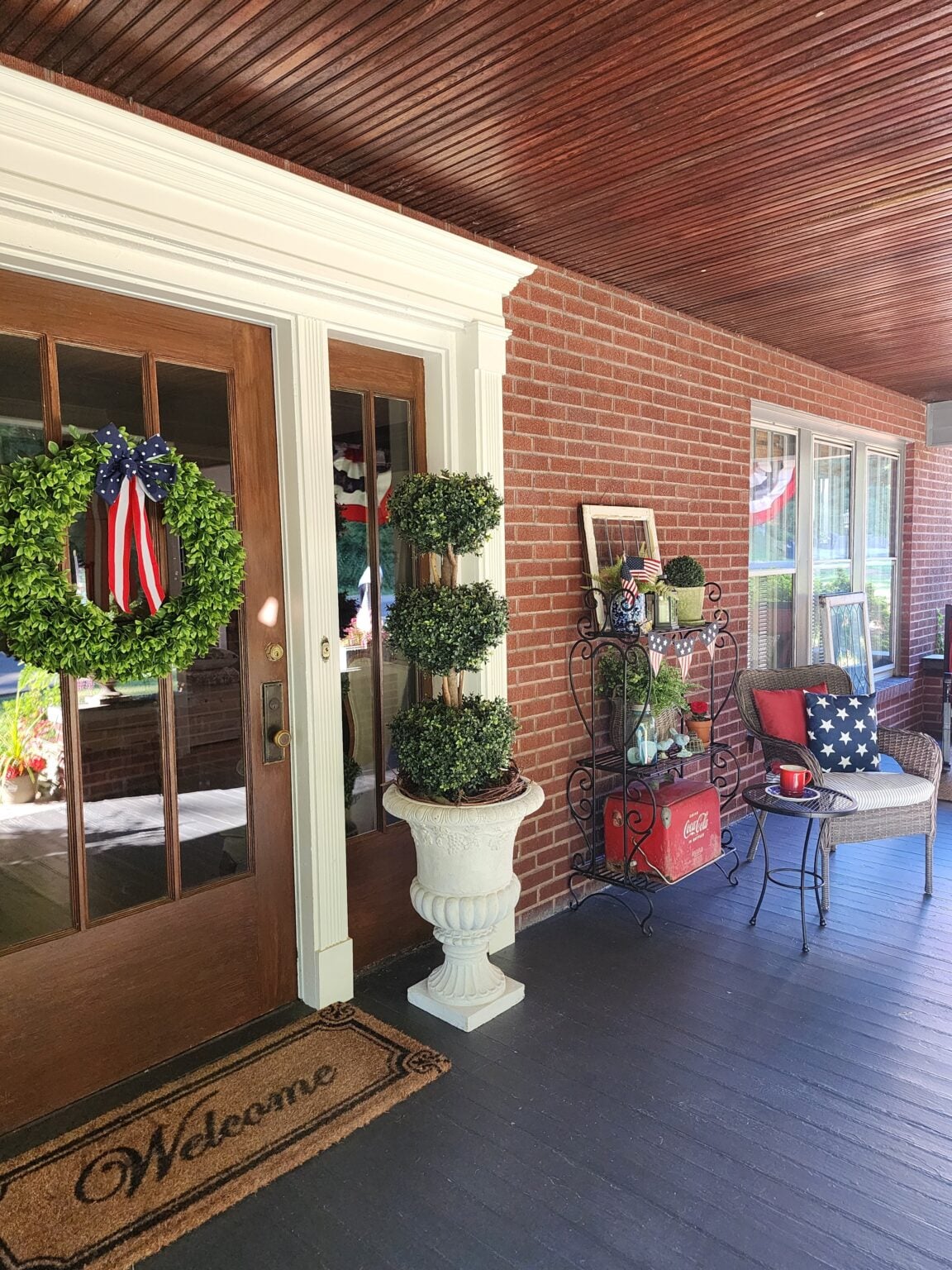 Follow The Yellow Brick Home - Festive Patriotic Porch Decorating Ideas