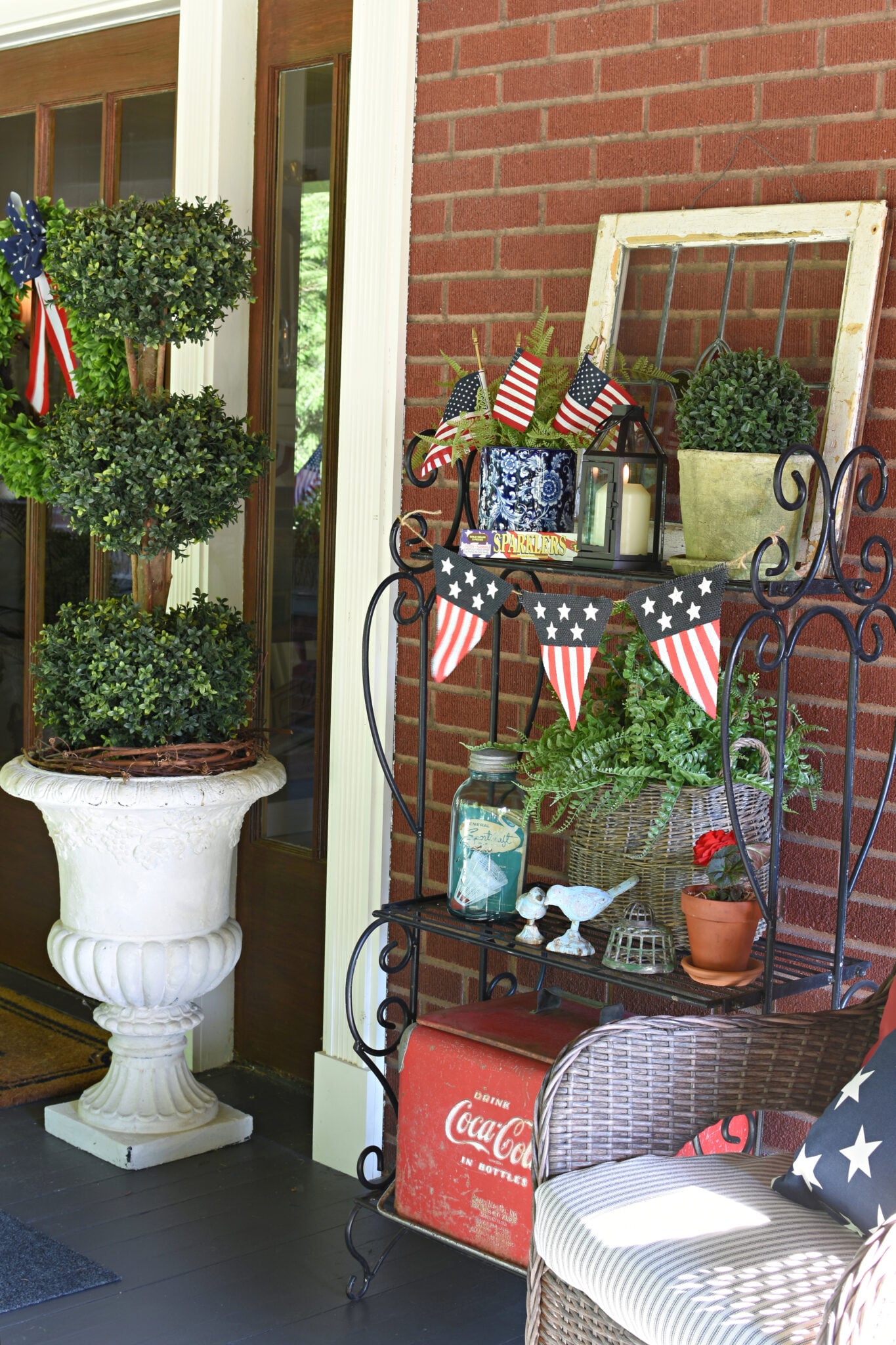Follow The Yellow Brick Home - Festive Patriotic Porch Decorating Ideas