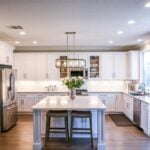 Clean and beautiful white kitchen